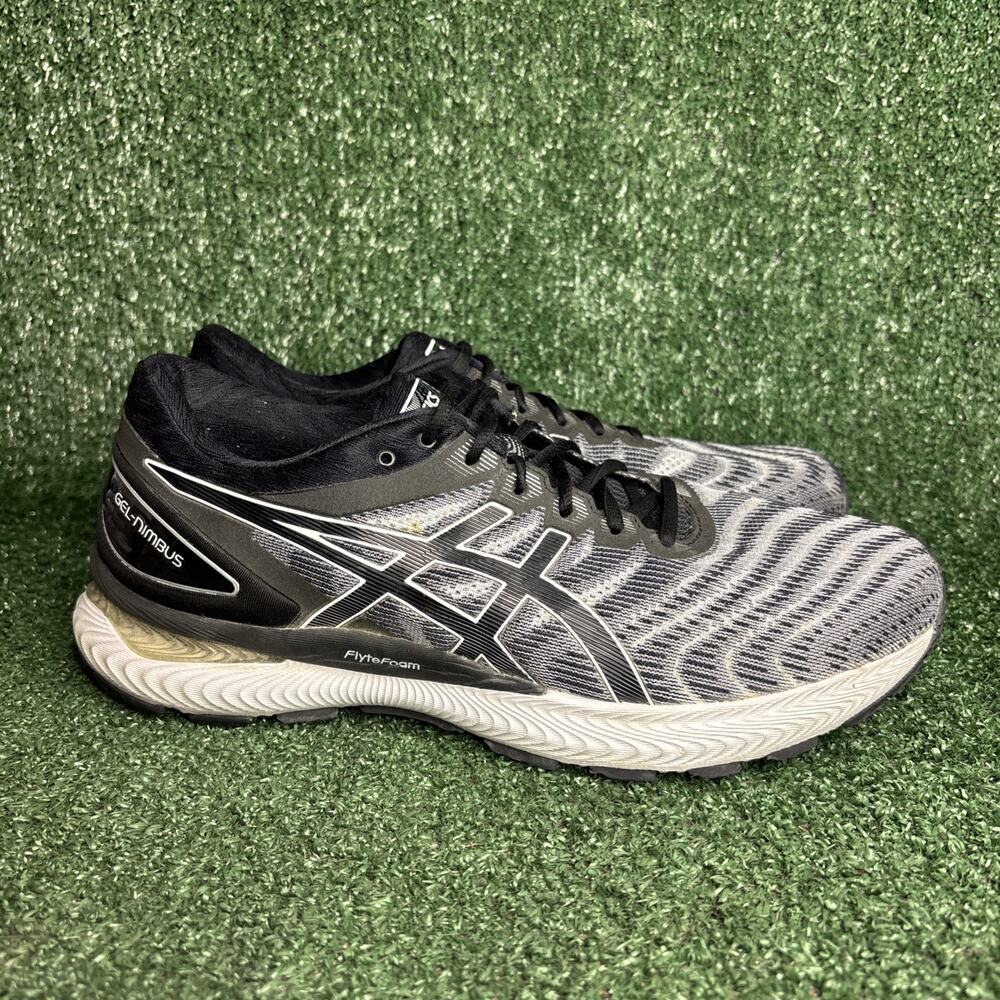 Asics Gel Nimbus 22 Shoes Mens Size 10 Running Sneaker Black White Oreo Athletic
